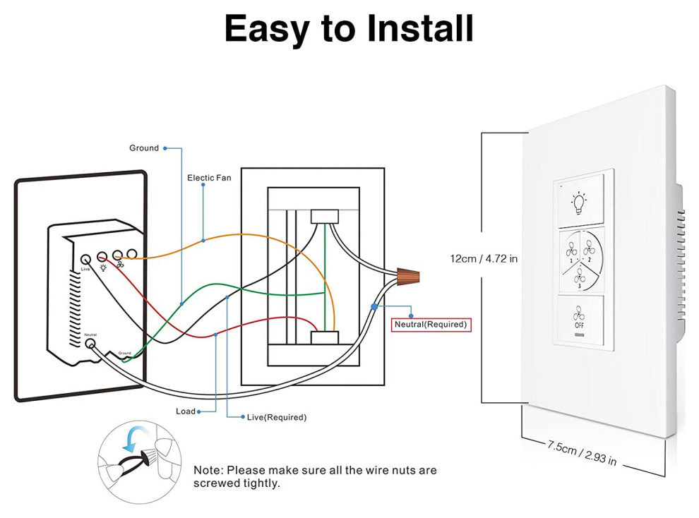 Carro 52'' Indoor Ceiling Fan with Light Wall Control and Remote by Wifi App, Golden