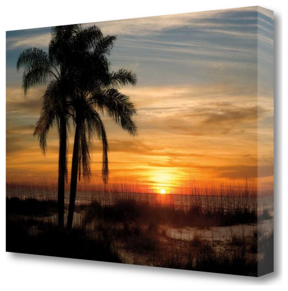 Sunset on the Beach 4 Giclee Wrap Canvas Wall Art