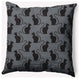 18" x 18" Spooky Cats Indoor/Outdoor Polyester Throw Pillow, Steel Gray