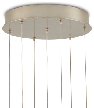 Glace White Round 7-Light Multi-Drop Pendant