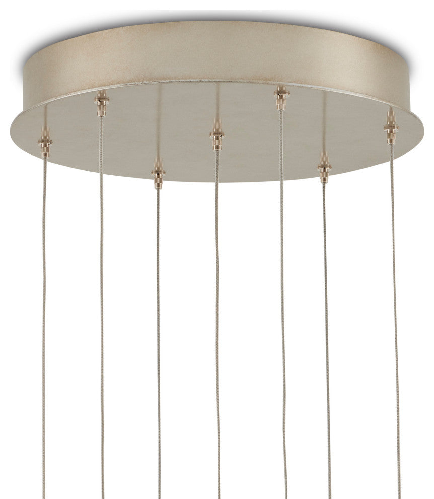 Glace White Round 7-Light Multi-Drop Pendant