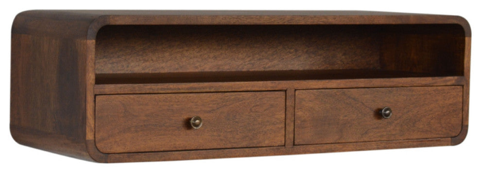 Floating Chestnut Open Console