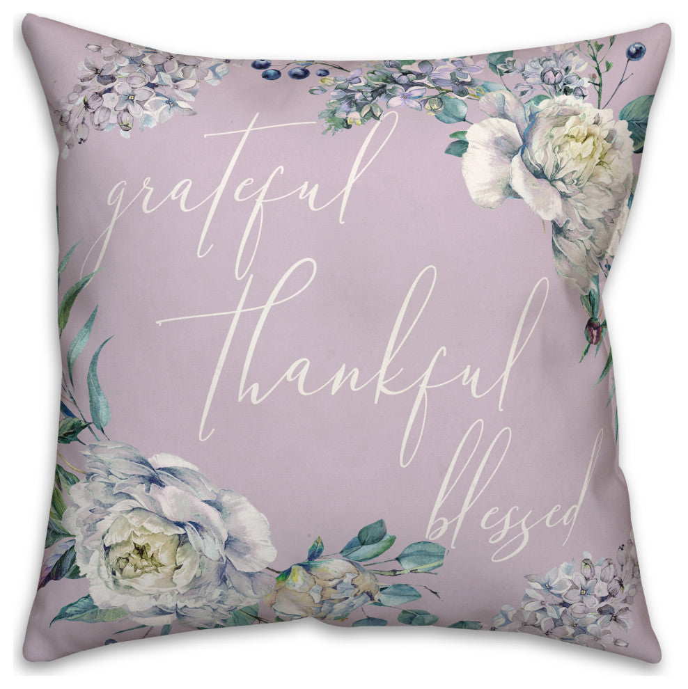 Grateful Peonies Lilac 5 20x20 Spun Poly Pillow