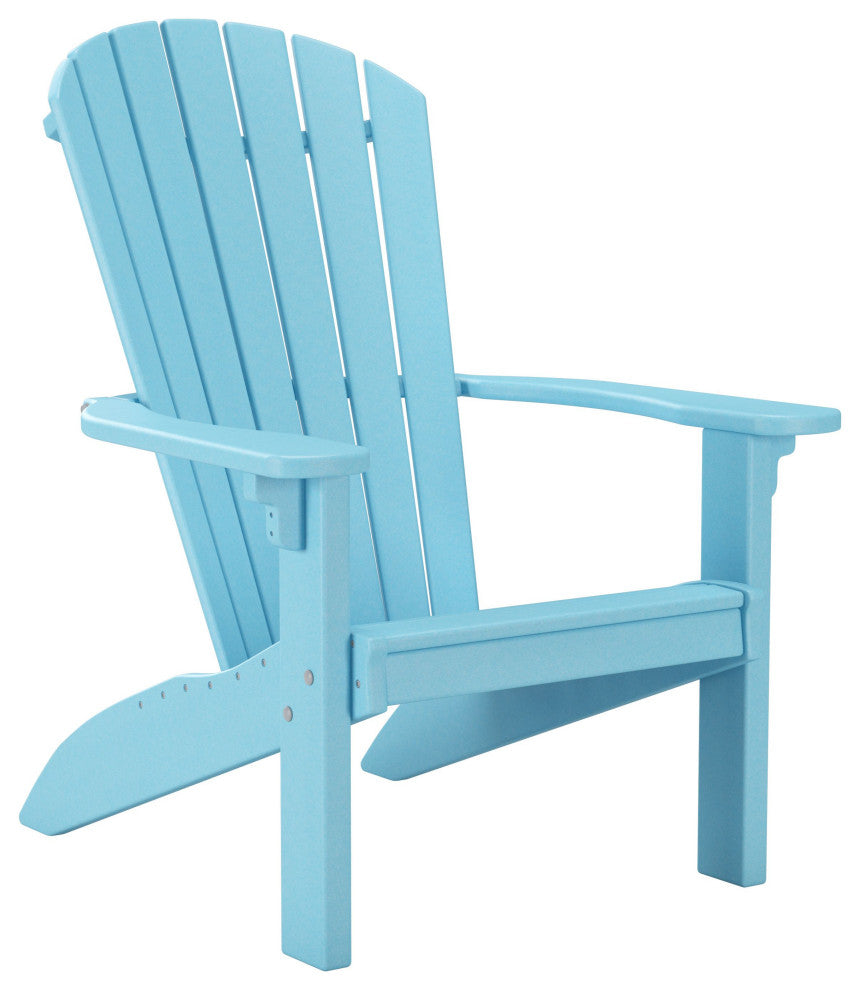 Outdoor Poly Lumber SeaAira Adirondack Chair, Ocean Blue