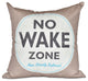 18"x18" Nap Zone, Word Print Pillow, Beige And Taupe