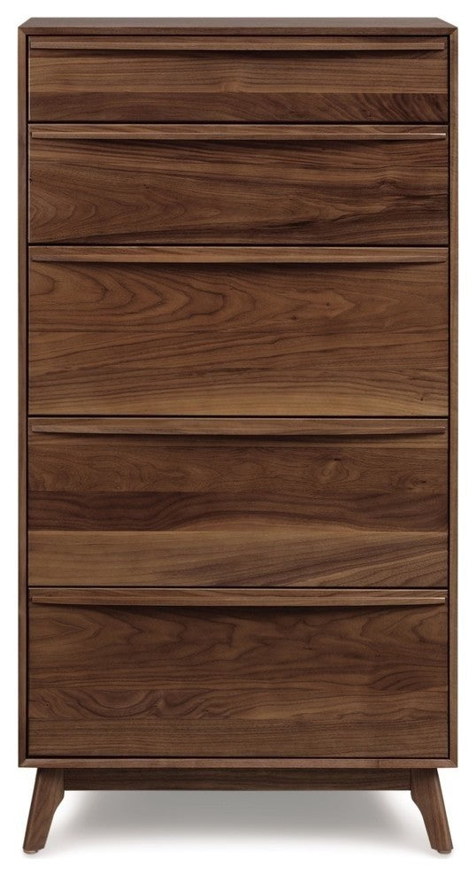 Copeland Catalina 5 Drawer Dresser, Natural Walnut