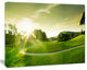 Green Valley Panorama, Landscape Canvas Art Print, 20"x12"