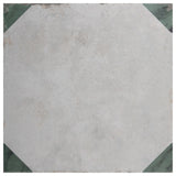Renaissance Deco Emerald Corner Porcelain Floor and Wall Tile