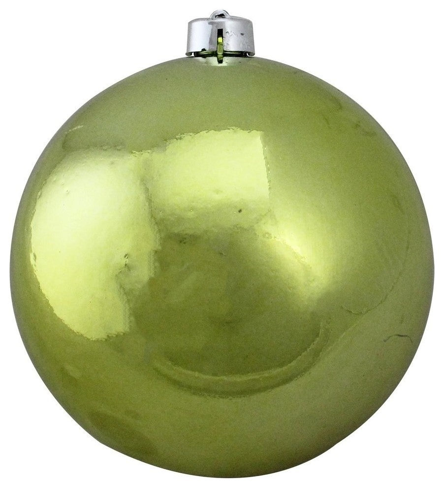 Shiny Green Kiwi UV Resistant Christmas Ball Ornament