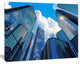 Elevated Business Buildings, Large Cityscape Canvas Art Print, 60x40