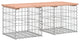 vidaXL Patio Bench Outdoor Park Bench Seating Gabion Design Solid Wood Douglas