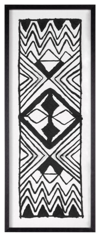 Modern Tribal Shadow Box with Black Frame