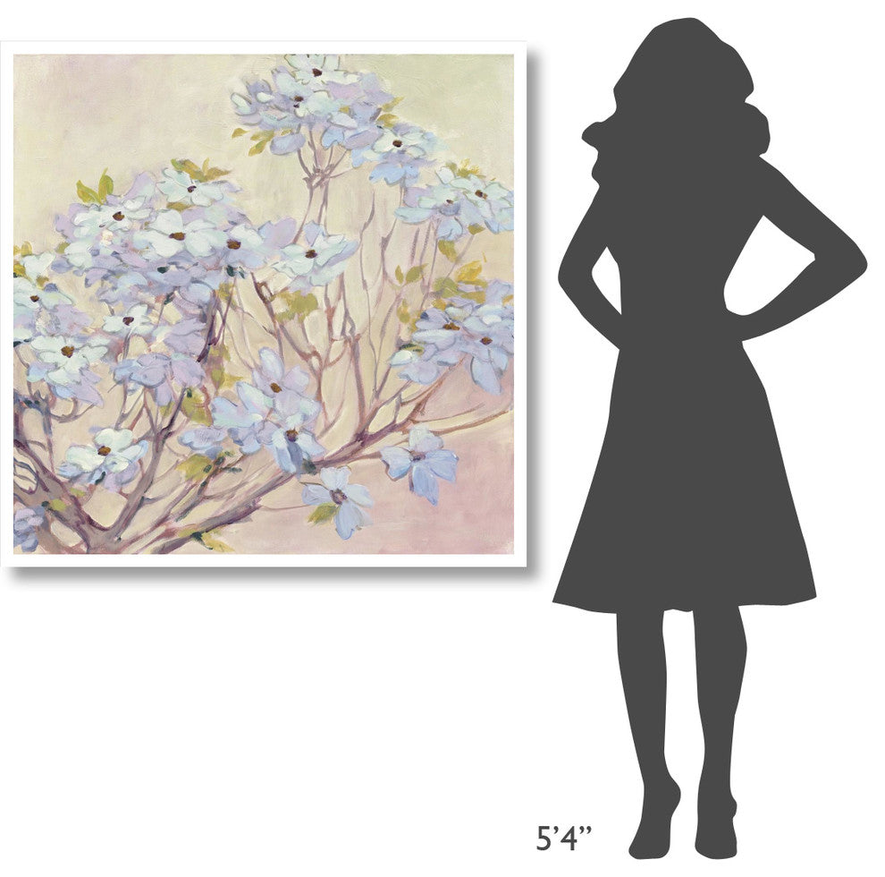 "Spring Dogwood II" Digital Paper Print by Julia Purinton, 42"x42"