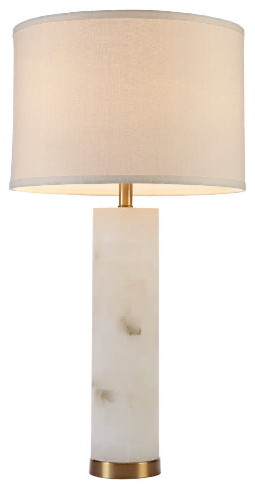 Ink+Ivy Prague Alabaster Table Lamp White/Gold