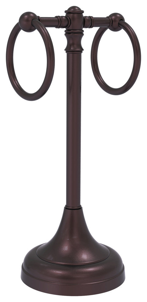 Carolina 2 Ring Guest Towel Stand, Antique Bronze