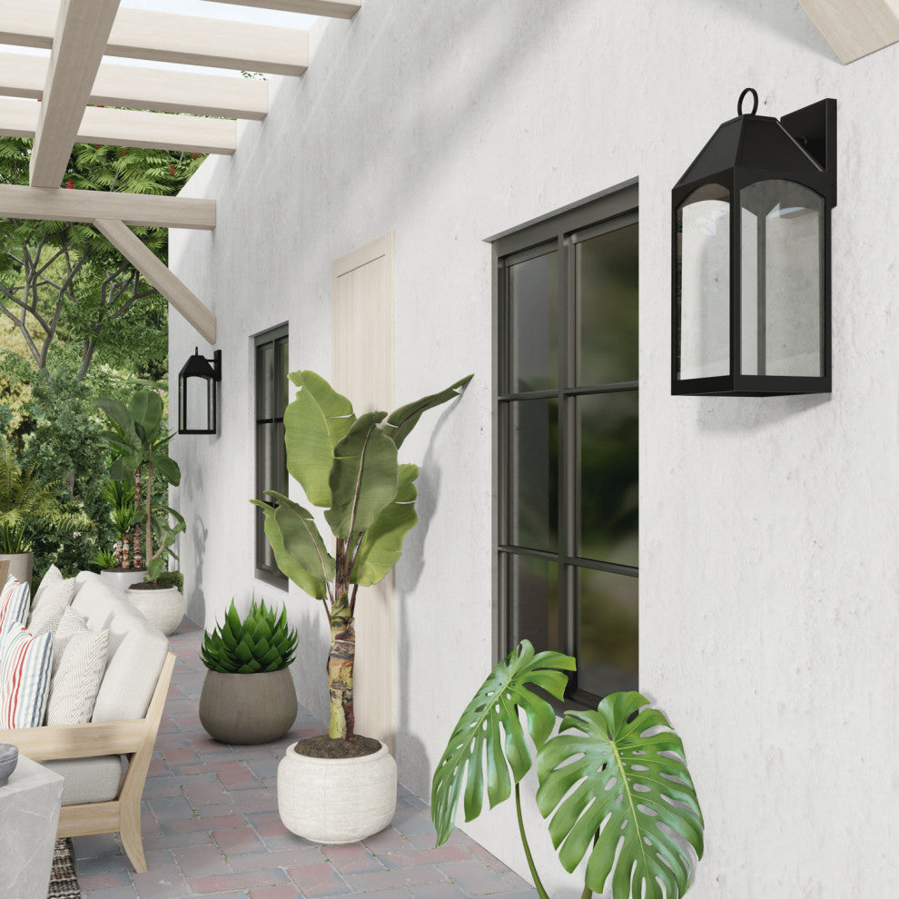 Capital Lighting 946341-GL Burton 26" Tall Outdoor Wall Sconce - Black