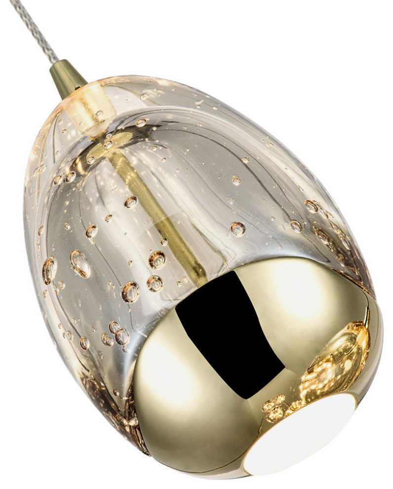 Venezia 7-Light ETL Certified Integrated LED Chandelier Lighting Fixture, Gold