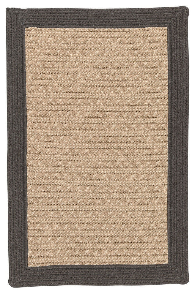 Colonial Mills Bayswater BY43 Gray Bordered Area Rug, Rectangular 6'x9'