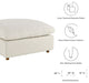 Commix Down Filled Overstuffed Ottoman, Light Beige