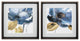 18" X 18" Brushed Silver Frame Blue Note (Set Of 2)