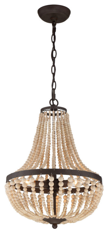Crystorama 603-FB, 3-Light Chandelier, Forged Bronze
