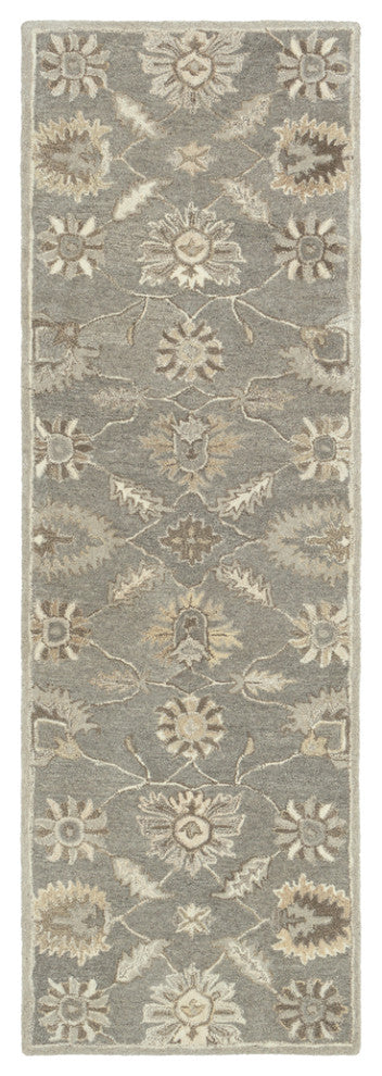 Surya Caesar CAE-1198 Traditional Area Rug, Charcoal, 3' x 12' Runner