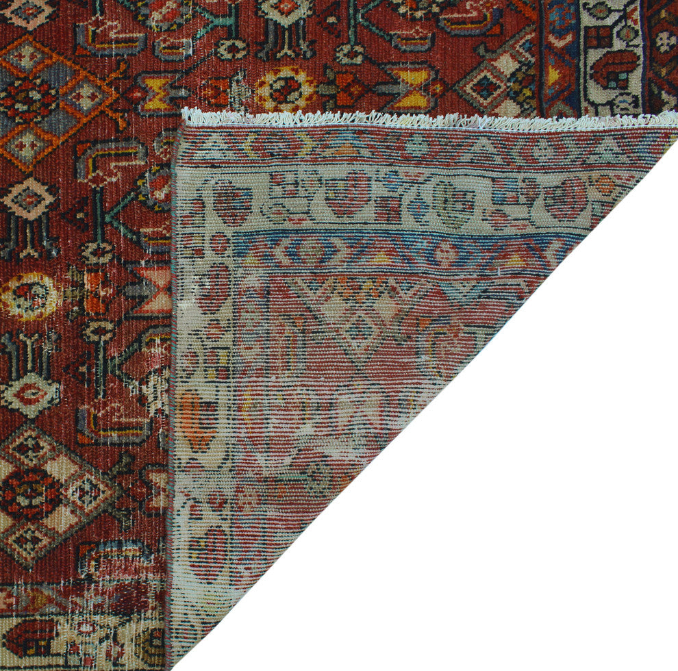 Vintage Distressed Samual Rust Runner, 4'9x9'11
