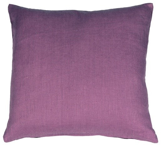 Pillow Decor - Tuscany Linen Purple 20 x 20 Throw Pillow