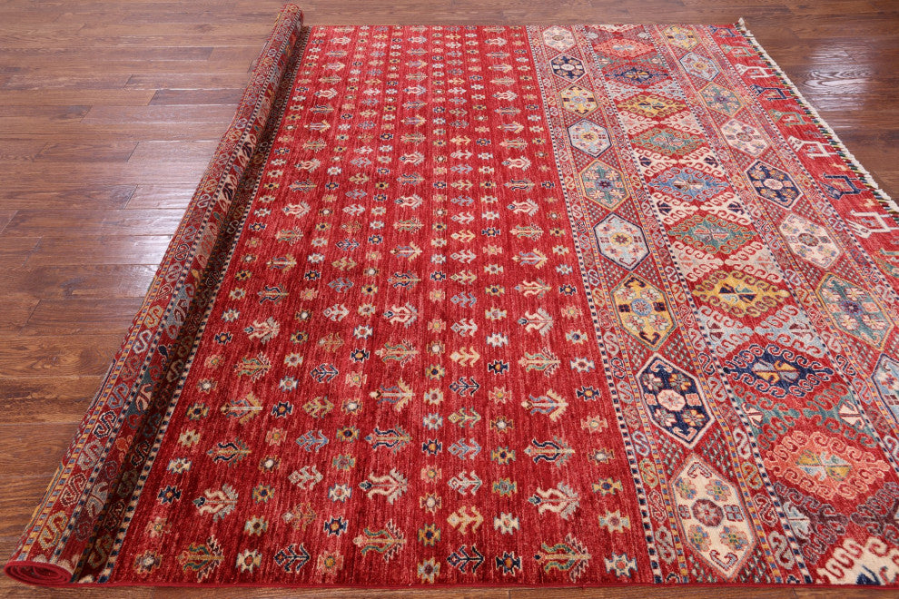 8' 3" X 9' 8" Tribal Gabbeh Wool Rug Q4880