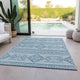 Indoor/Outdoor Sedona SN14 Sky Machine Washable 9' x 12' Rug