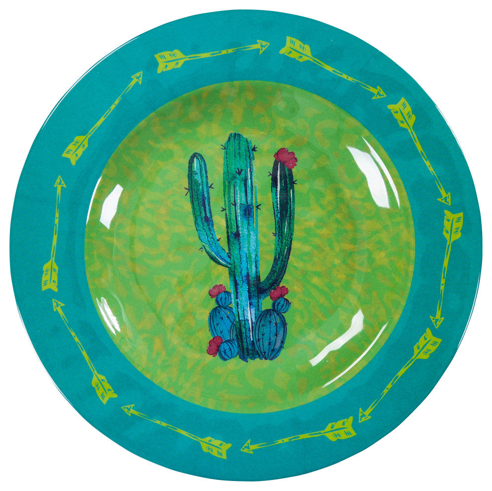 Cactus Design Melamine Salad Plate, Set of 4