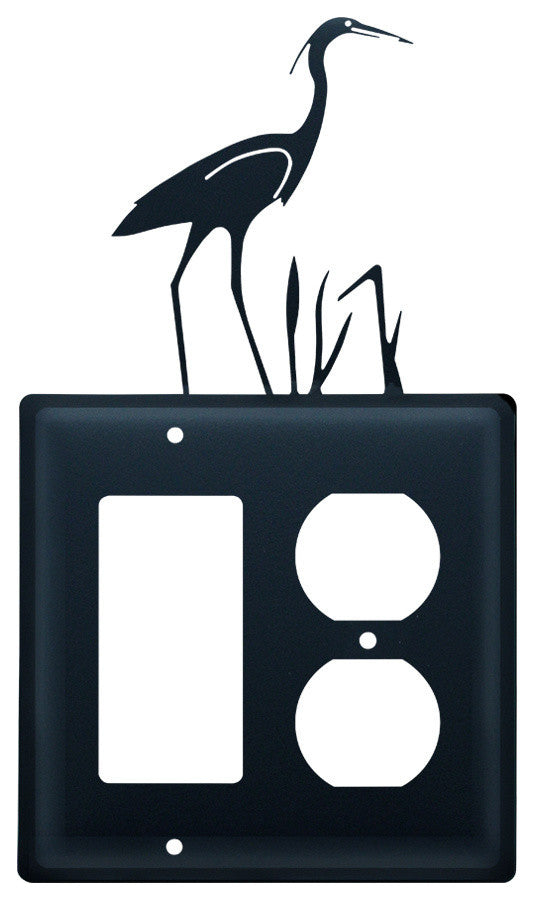 Single GFI and Outlet Cover, Heron