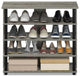 Furinno Turn-N-Tube 5 Tier Wide Shoe Rack, French Oak Gray/Black 17081GYW/BK