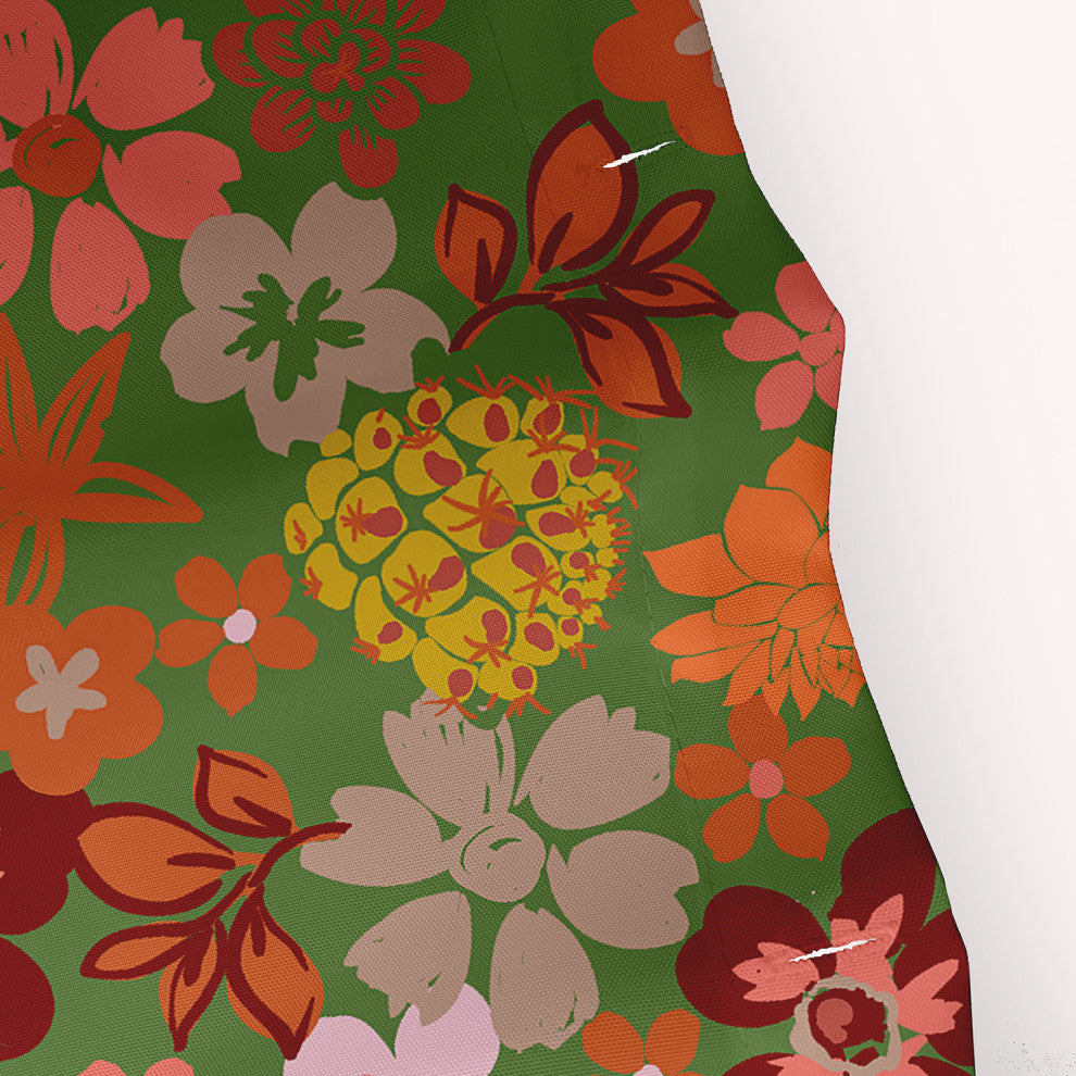 70"Wx73"L Succulent Garden Shower Curtain, Scallion