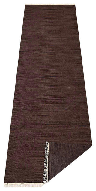 HAND WOVEN FLAT WEAVE KILIM WOOL ECO-FRIENDLY AREA RUGS,Brown, Solid Design