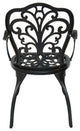 GDF Studio Buddy Outdoor Cast Aluminum Dining Chairs, Shiny Copper, Set of 2