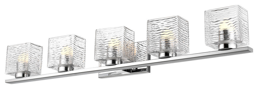 Zlite 336-5V-CH-LED 5-Light Vanity, Clear