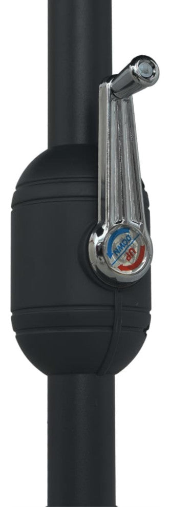 vidaXL Outdoor Parasol with Aluminum Pole 106.3"x96.9" Black