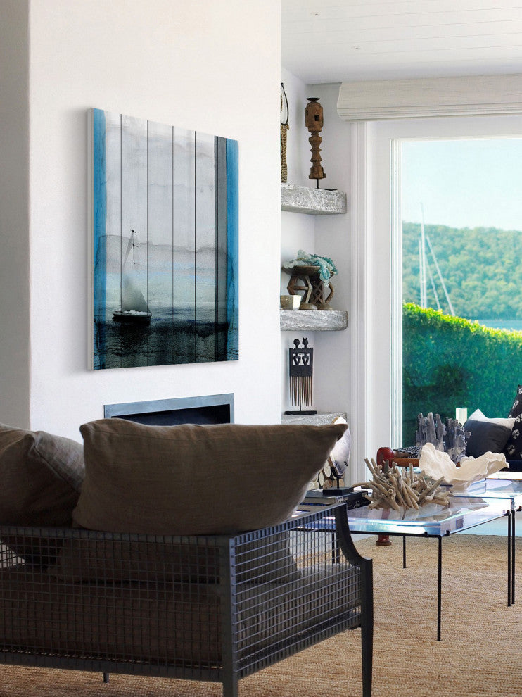 "Sails" UV Ink Print on White Wood, 40"x60"