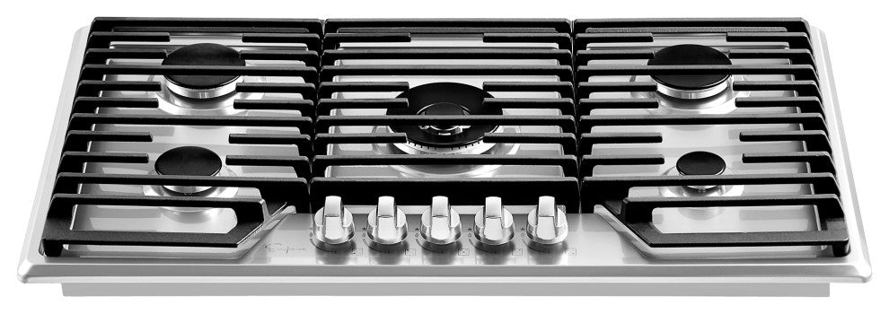 Empava 36-in Built-in Gas Cooktop with 5 Sealed Burners - LPG Convertible