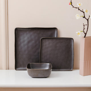 Stone Lain Jonny Stoneware Dinnerware Set, Brown, 24-Piece