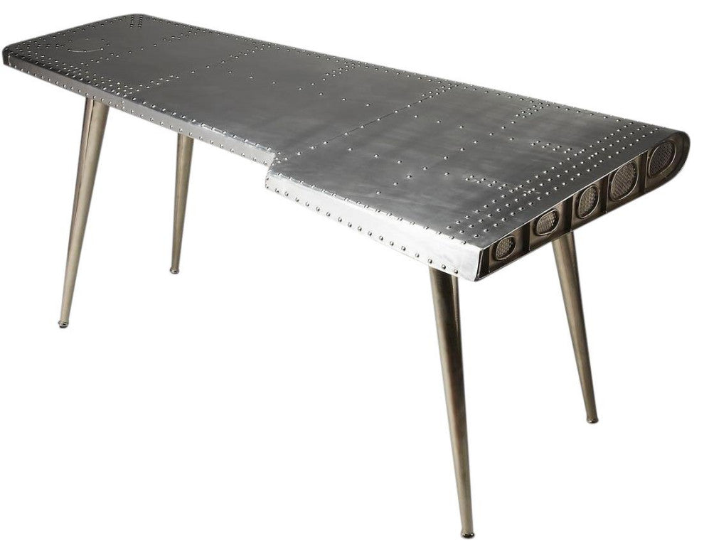 Silver Midway Desk, Industrial Style