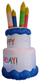 Inflatable Happy Birthday Cake With Candles, 6'