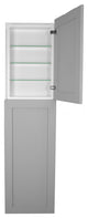 Fruitville Shaker Style Frameless Recessed Wood Pantry Cabinet, 14x62, Primed Gray