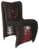 Seat Belt Dining Chair, Black and Red, Cotton