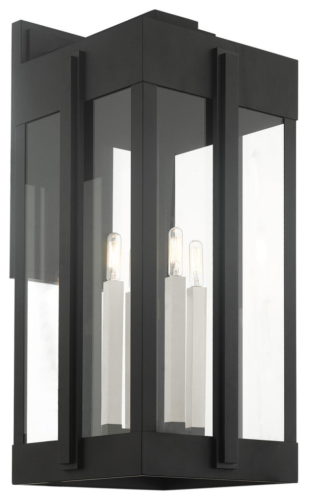 Black Art Deco, Sophisticated Outdoor Wall Lantern