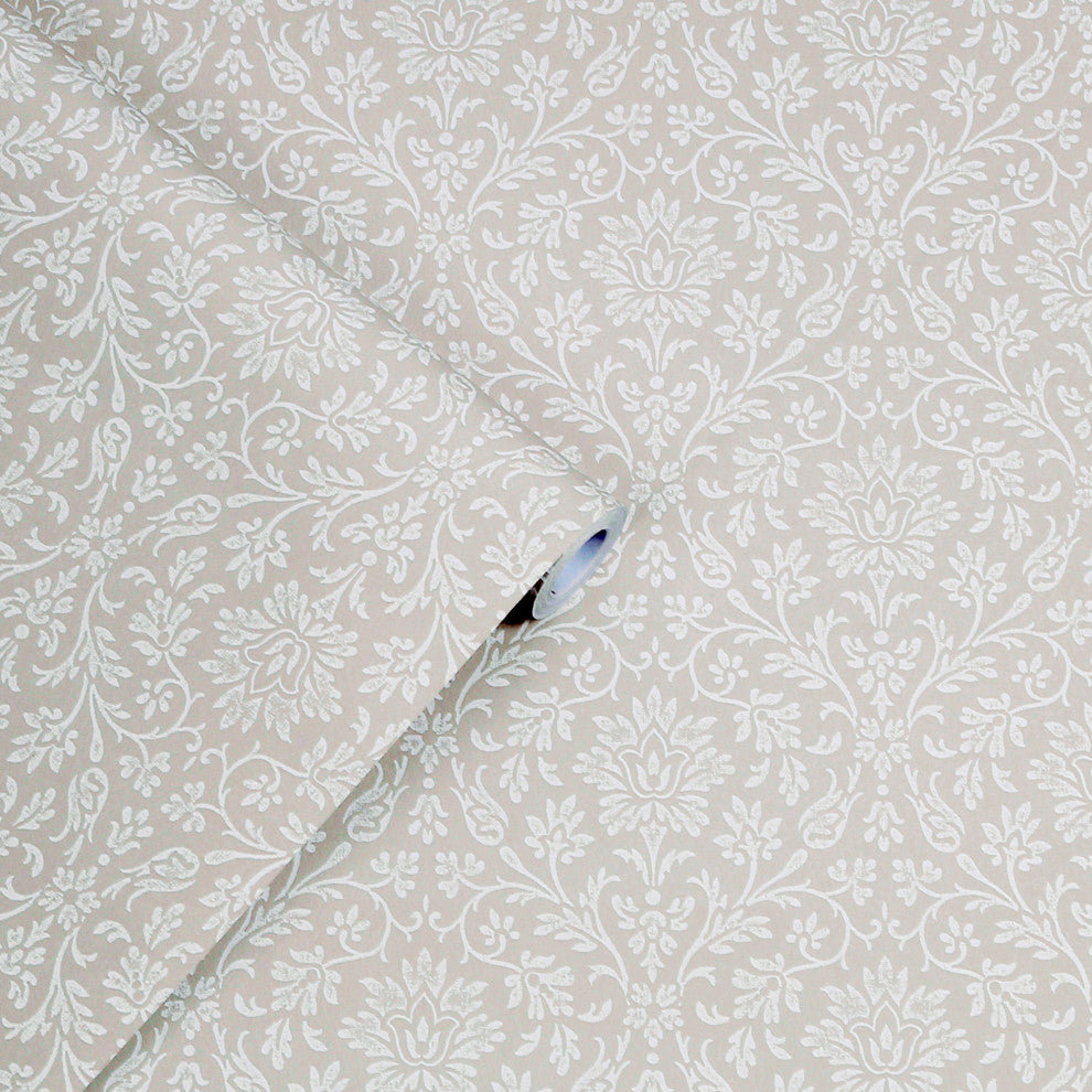Laura Ashley Annecy Wallpaper, Dove Grey
