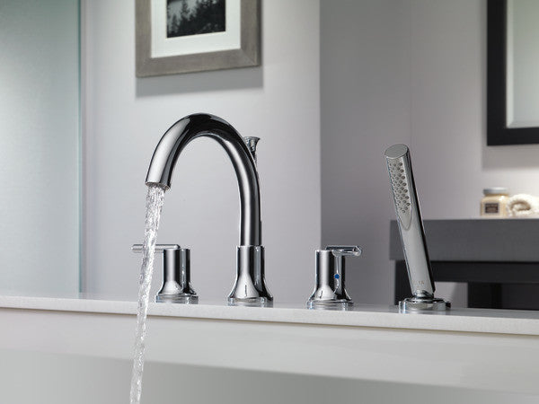 Delta Trinsic Roman Tub With Hand Shower Trim, Stainless, T4759-SS