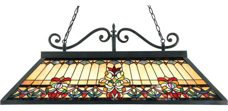 Quoizel TFBF348VB Three Light Island Chandelier Belle Fleur Vintage Bronze