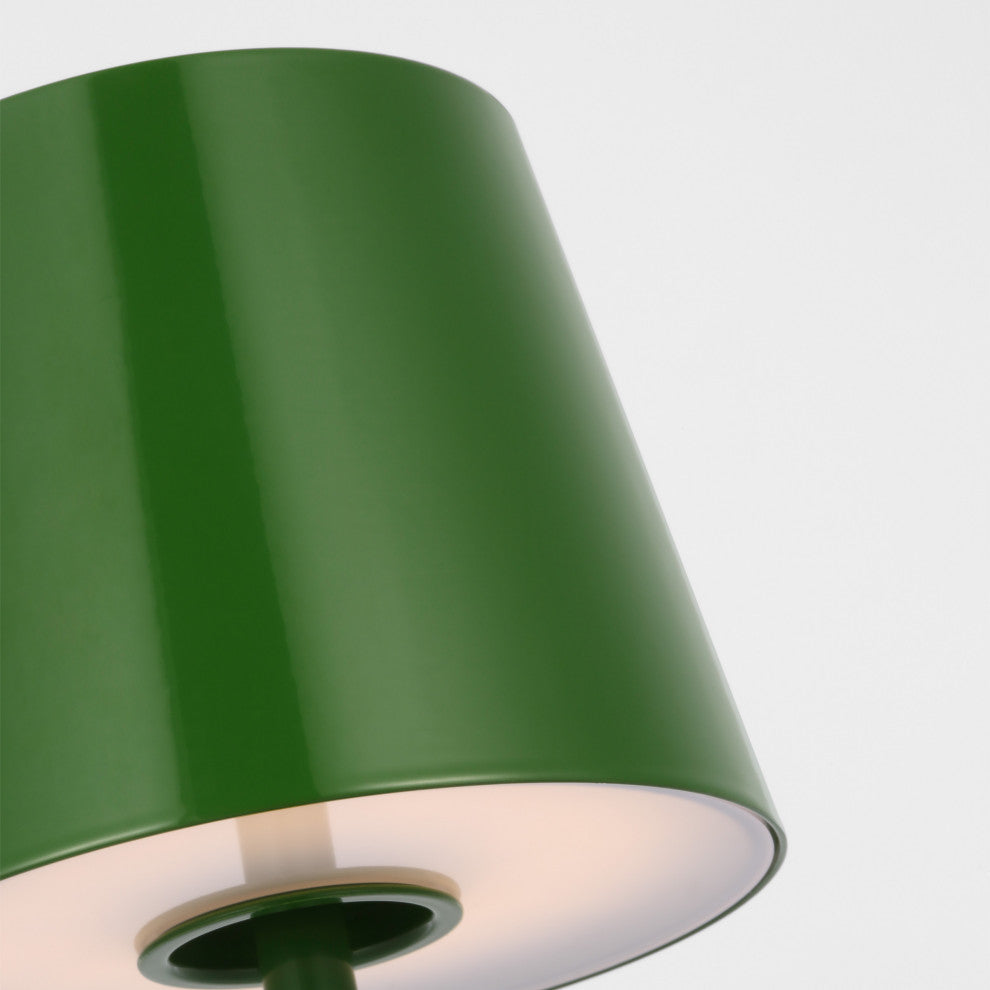 Mena 1-Light Modern Rechargeable Table Lamp, Green